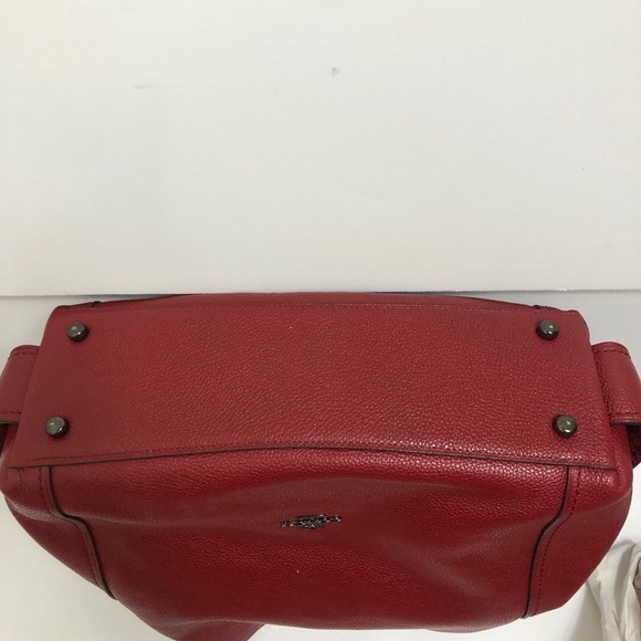 Coach Red Leather Satchel Bag - Picture 13 of 14